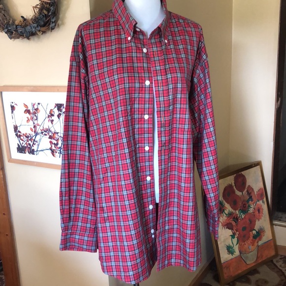 Vintage ORVIS Size XXL Lumberjack Plaid ButtonFront & Button Collar 100% Cotton - Picture 9 of 16